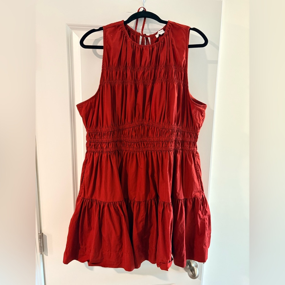 Burnt Orange/Cinnamon Color Ruched Dress Size XXL(20)